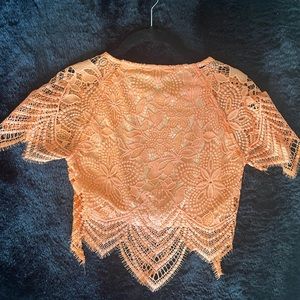 For Love and Lemons - Orange Lace top